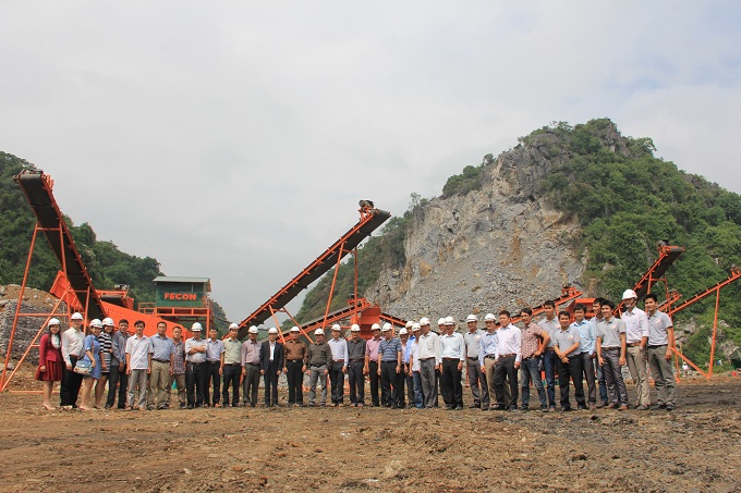 Mỏ đá mới đi vào khai thác của Khoáng sản Hải Đăng tại huyện Tĩnh Gia, Thanh Hóa