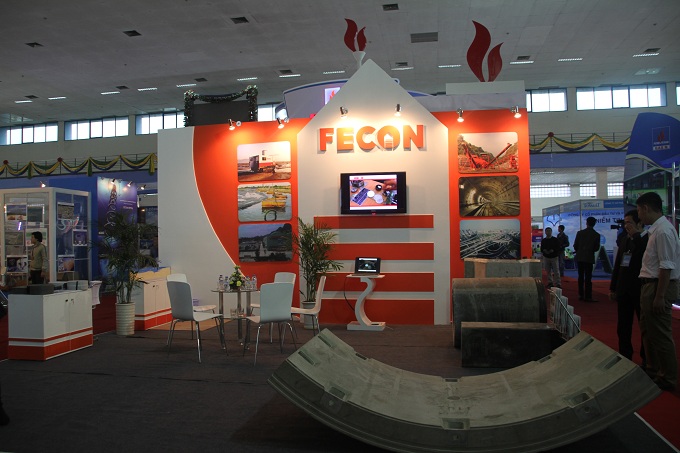 Gian hàng của công ty FECON tại Vietconstech 2014