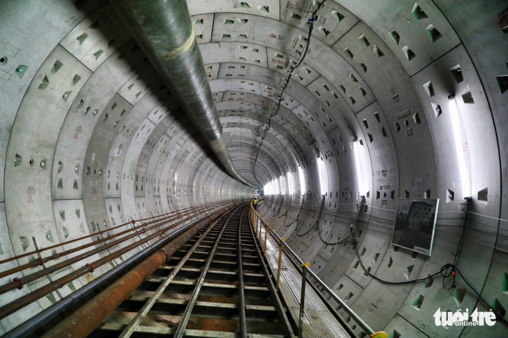 Đường hầm metro thứ 2 từ ga Ba Son đến ga Nhà hát TP có chiều dài 781m sắp hoàn thành