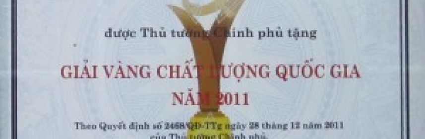 Công ty CP khoáng sản FECON vinh dự nhận giải vàng chất lượng quốc gia năm 2011