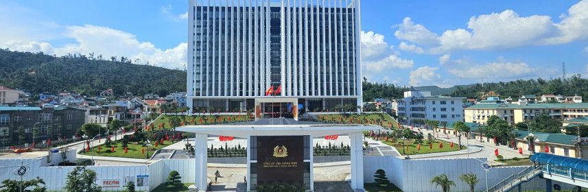 GẮN BIỂN CÔNG TRÌNH TRỤ SỞ CÔNG AN TỈNH QUẢNG NINH