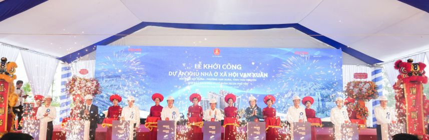 FECON KHỞI CÔNG KHU NHÀ Ở XÃ HỘI HƠN 1.223 TỶ ĐỒNG TẠI THÁI NGUYÊN